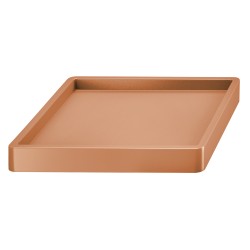 Sottovaso Quadrato | Bordo per Trattenere l'Acqua | con Ruote | Rotabile a 360° | in Plastica | Design Moderno